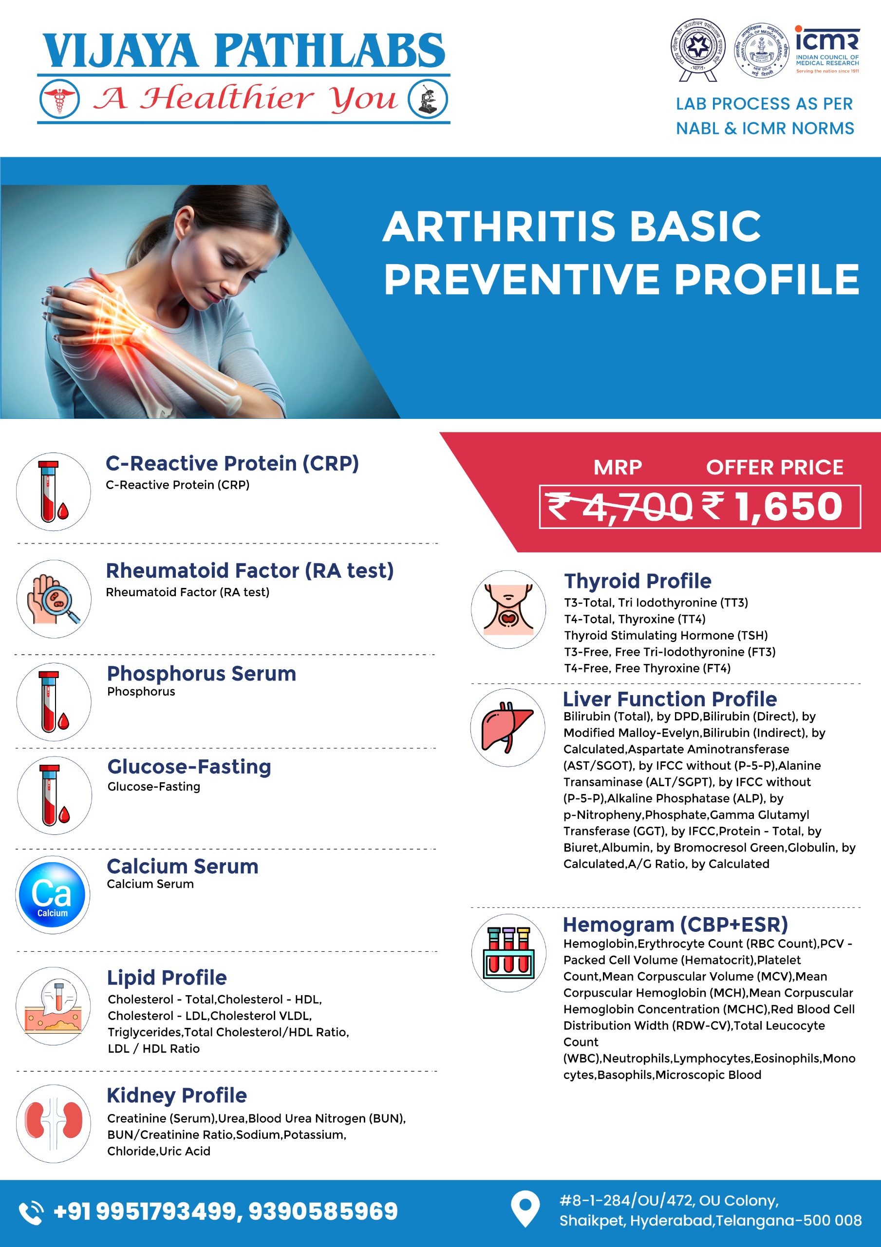 ARTHRITIS BASIC PREVENTIVE PROFILE